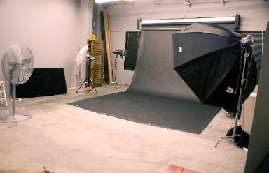 Studio at SouthLands camera room with Natural Light, Strobes & 15' ceilings